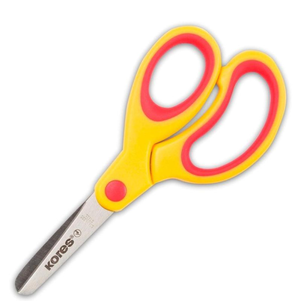 Ножницы детские Kores Softgrip (13 см, с пластиковыми прорезиненными эллиптическими ручками)
