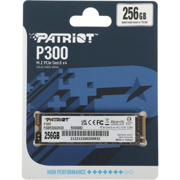 SSD накопитель Patriot P300 256 ГБ (P300P256GM28)