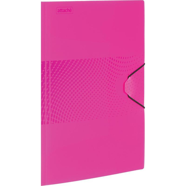 Папка на резинке Attache Digital А4+ пластиковая розовая (0.45 мм, до 200 листов)