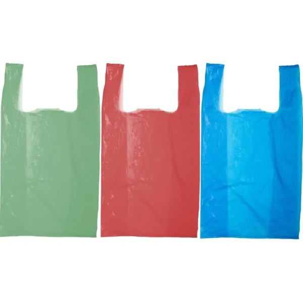 Пакет-майка ПНД 10 мкм в ассортименте (25+12х45 см, 100 штук в упаковке) Пакет-майка ПНД 10 мкм в ассортименте (25+12х45 см, 100 штук в упаковке)