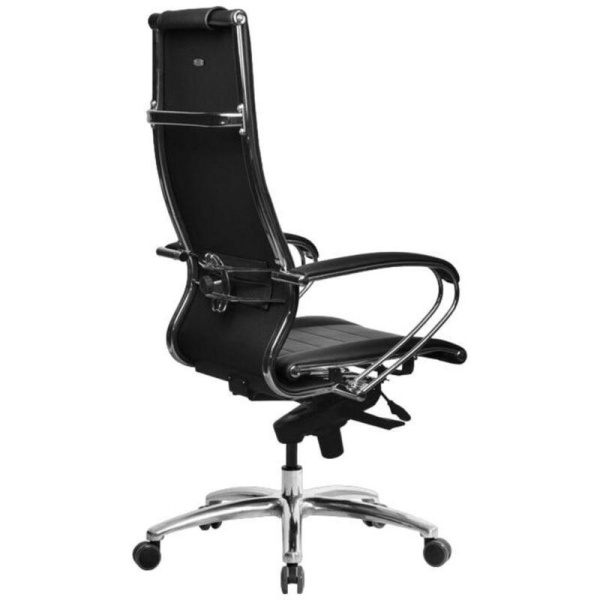 Кресло для руководителя Samurai Lux-2 черное (экокожа, металл)