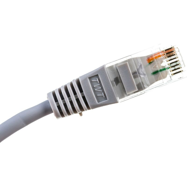 Патч-корд витая пара TWT TWT-45-45-2.0-GY cat 5e 2 м