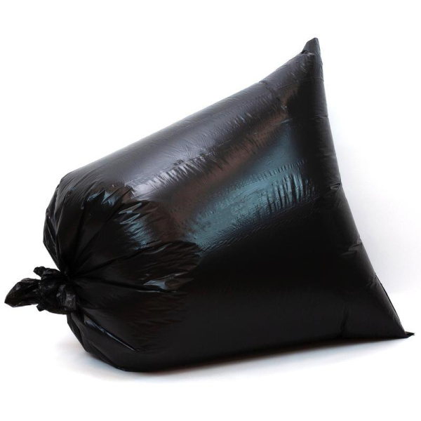 Мешки для мусора на 180 литров черные Mirpack (30 мкм, в рулоне 10 штук, 93х110 см)
