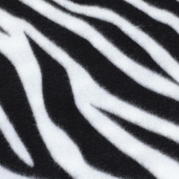 Плед Luscan Орнамент Полосатая зебра флис 130х150 см черный/белый