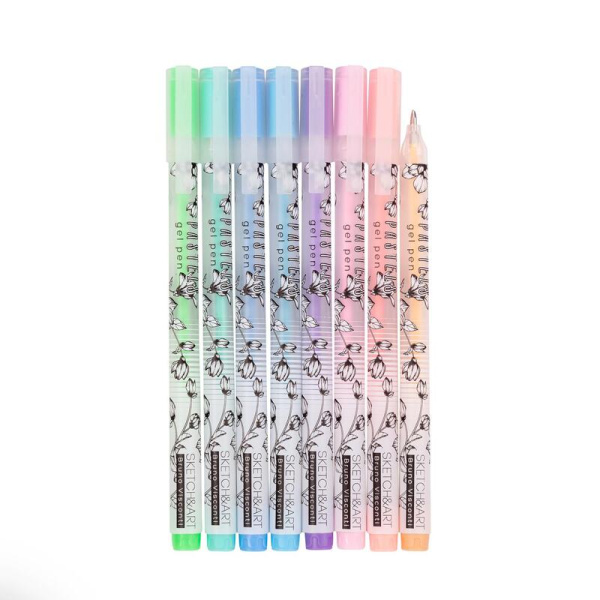 Набор гелевых ручек Sketch&Art Uni Write.Pastels 8 цветов (толщина  линии 0.8 мм) (20-0310)