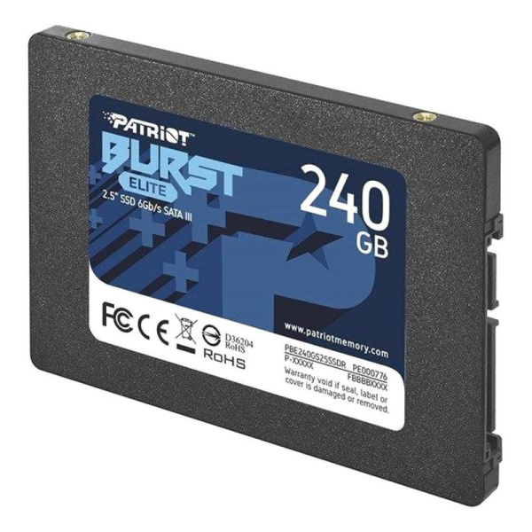 SSD накопитель Patriot Burst Elite 240 ГБ (PBE240GS25SSDR)