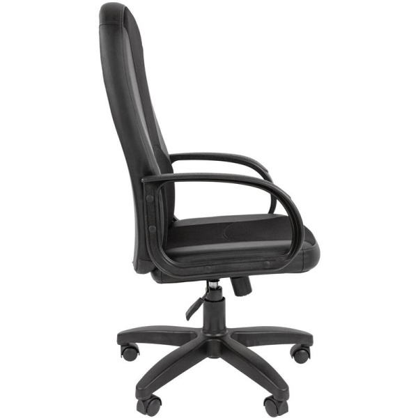 Кресло для руководителя К-82 TС черное (искусственная кожа/ткань,  пластик)