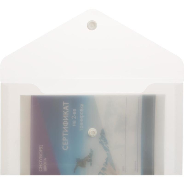 Папка-конверт на кнопке C6 ассорти 0.18 мм (10 штук в упаковке)