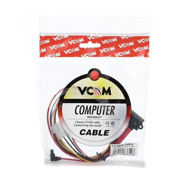 Переходник Vcom Molex - SATA - SATA (VHC7702)
