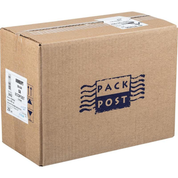 Конверт почтовый Ecopost C4 (229x324 мм) белый удаляемая лента (250 штук в упаковке)